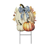 Blue and White Pumpkins Metal Art