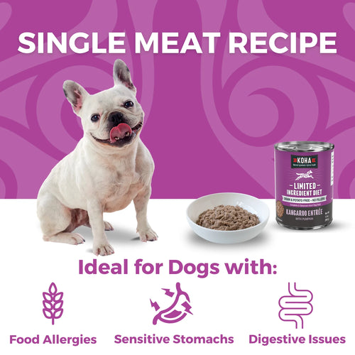 KOHA Kangaroo Dog Food: Limited Ingredient Diet Kangaroo Entrée for Dogs - 13oz