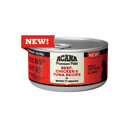 Acana Premium Pâté, Beef, Chicken, & Tuna Recipe Wet Cat Food - 3oz