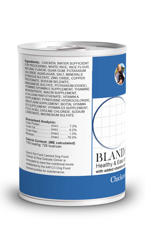 Dave's Pet Food Chicken and Rice Restricted Diet Bland for Dogs - 22oz