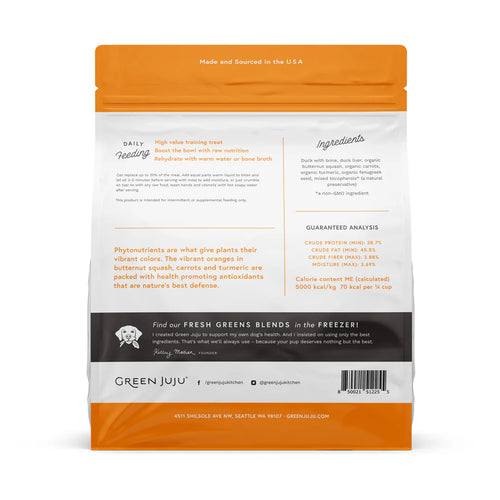 Green Juju Freeze-Dried Duck Orange Whole Food Bites - 7.5oz