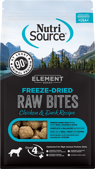 NutriSource Element Series Freeze-Dried Chicken & Duck Recipe 10oz Bites