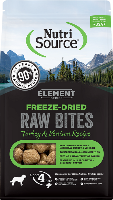 NutriSource Element Series Freeze-Dried Turkey & Venison Recipe 10oz Bites