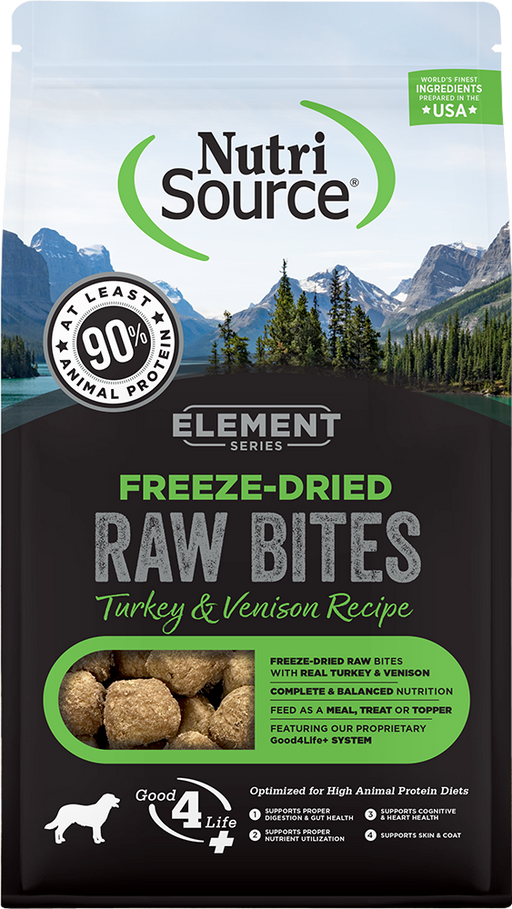 NutriSource Element Series Freeze-Dried Turkey & Venison Recipe 10oz Bites