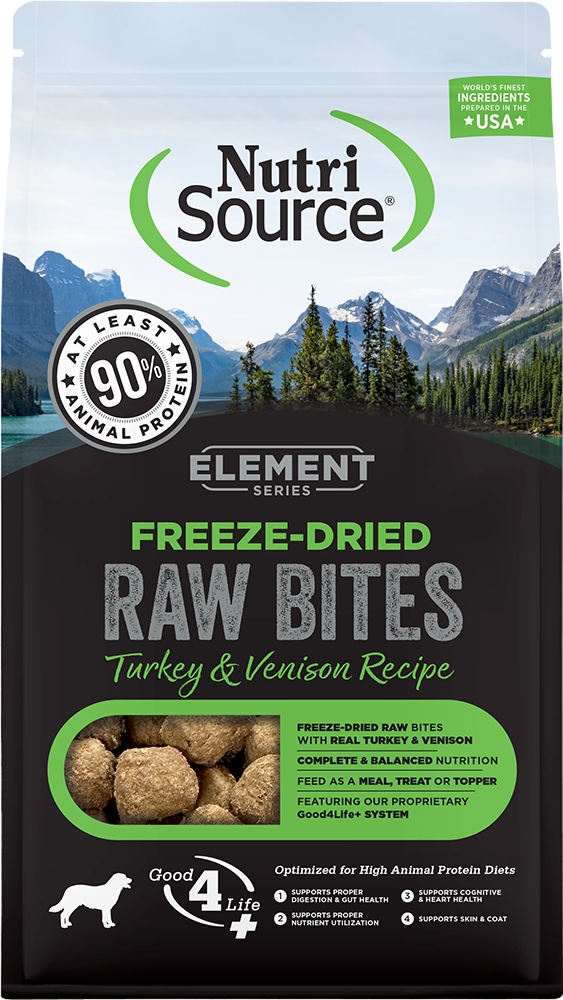 NutriSource Element Series Freeze-Dried Turkey & Venison Recipe 10oz Bites