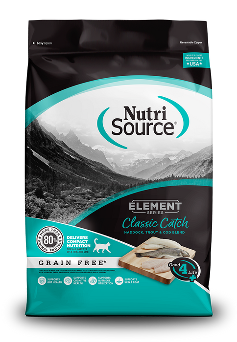 NutriSource Element Series Classic Catch Grain Free Haddock, Trout & Cod Blend 4lb