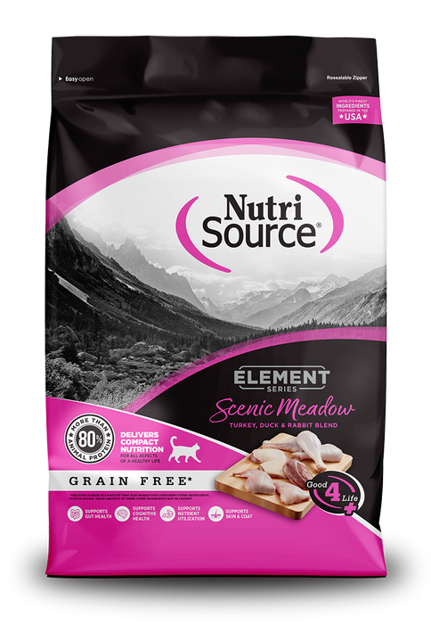NutriSource Element Series Scenic Meadow Grain Free Turkey, Duck & Rabbit Blend 4lb