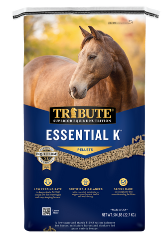 TRIBUTE Essential K®, Pelleted, Low NSC Ration Balancer - 50lb