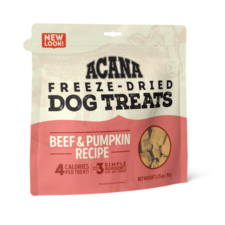 Acana Beef & Pumpkin Freeze-Dried Dog Treats 3.25oz.