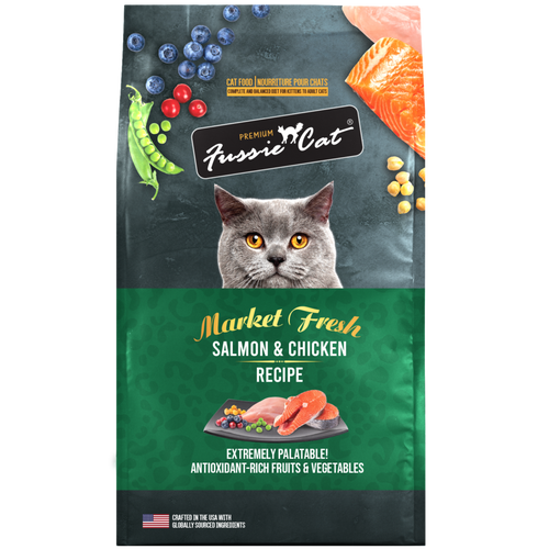 Fussie Cat Market Fresh Dry Salmon & Chicken Recipe Cat Food - 4lb