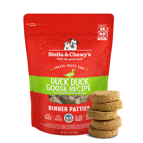 Stella & Chewy's Duck Duck Goose Freeze-Dried Raw Dinner Patties - 25oz
