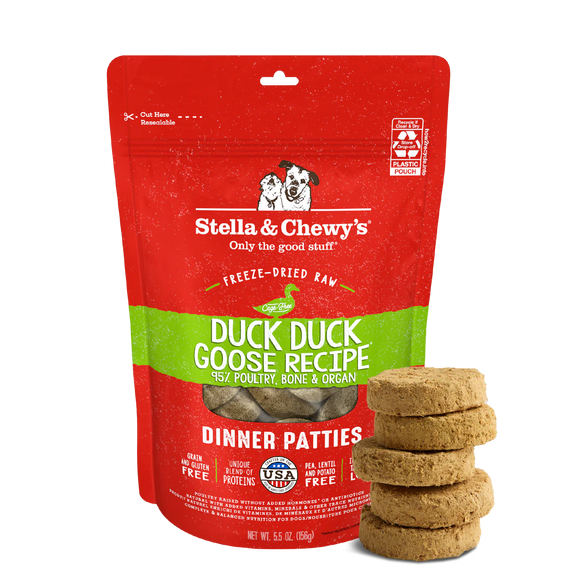 Stella & Chewy's Duck Duck Goose Freeze-Dried Raw Dinner Patties - 5.5oz