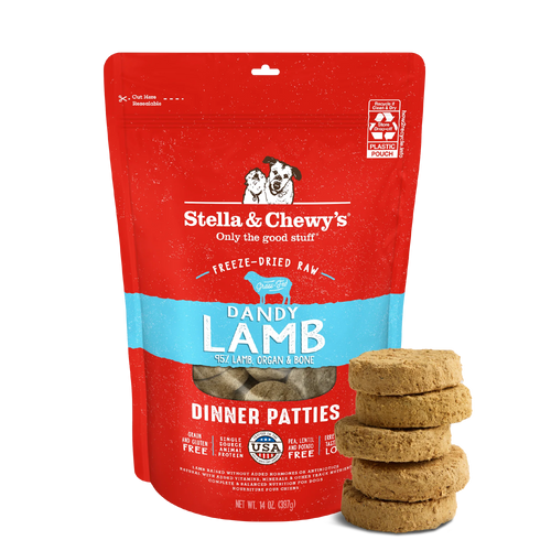 Stella & Chewy's Dandy Lamb Freeze-Dried Raw Dinner Patties - 14oz.