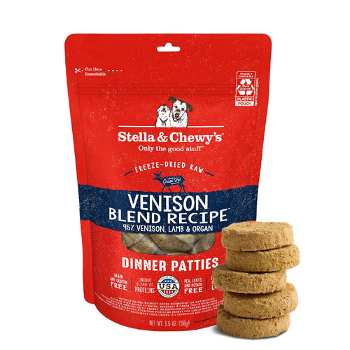 Stella & Chewy's Venison Blend Freeze-Dried Raw Dinner Patties - 14oz