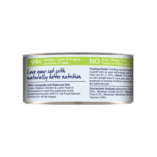 Feline Natural Chicken & Lamb Feast Canned Cat Food 3 oz