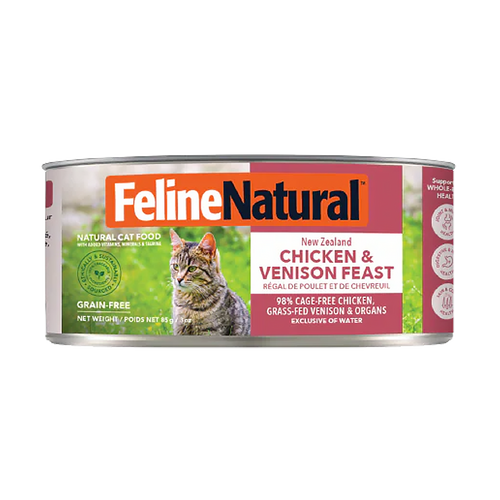 Feline Natural Chicken & Venison Feast Canned Cat Food - 3oz