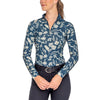 Kastel Denmark Sailor Blue French Tulip Long Sleeve 1/4 Zip Ladies Sun Shirt