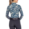 Kastel Denmark Sailor Blue French Tulip Long Sleeve 1/4 Zip Ladies Sun Shirt