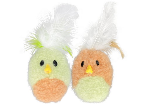 Feather Birds 2 Pack Catnip Cat Toys - Assorted Colors