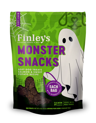 Finley's Monster Snacks Soft Chew Salmon and Sweet Potato Dog Treats - 6 oz.