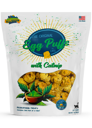 Wild Meadow Farms Egg Puffs for Cats with Catnip - 1oz