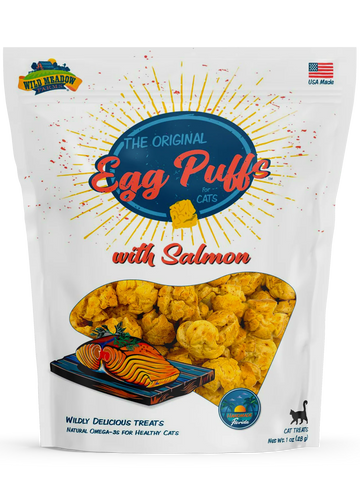 Wild Meadow Farms Egg Puffs for Cats with Salmon - 1oz