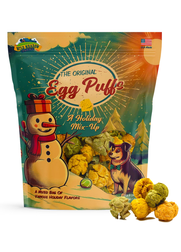 Wild Meadow Farms Christmas Dog Treats Holiday Mix Up Egg Puffs