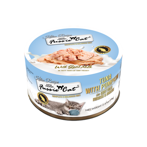 Fussie Cat Tuna with Pumpkin In Goat Milk Mousse & Shreds Kitten Recipe - 2.47oz