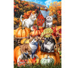Pumpkin Patch Cats Garden Flag