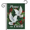 Peace on Earth Wreath Garden Flag