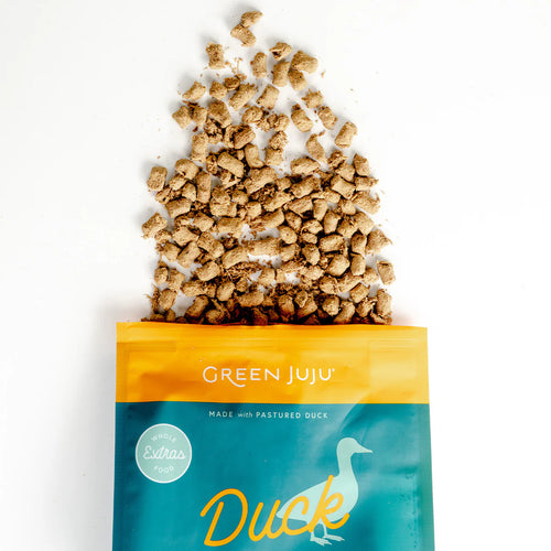 Green Juju Extras Duck & Sardine – Complete & Balanced Freeze-Dried Meal - 14oz