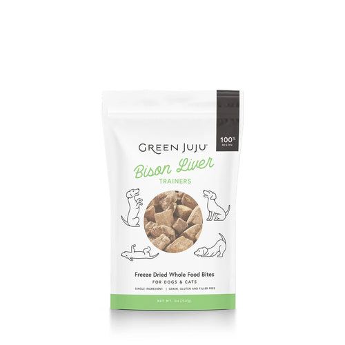 Green Juju Bison Liver Trainers Freeze-Dried Single-Ingredient Treats - 3oz