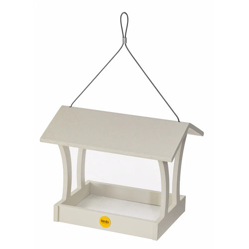 Recycled Plastic Fly-Thru Bird Feeder - Sea Salt