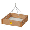 Small Hanging Platform Bird Feeder in Caramel Recycled Plastic
