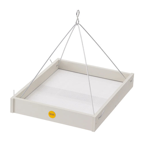Large Hanging Platform Bird Feeder in Sea Salt Recycled Plastic
