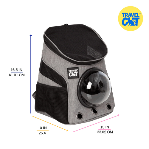 The Fat Cat Mini Cat Backpack - Heather Grey