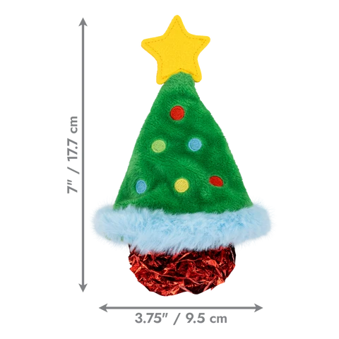 KONG Holiday Crackles Christmas Tree Cat Toy