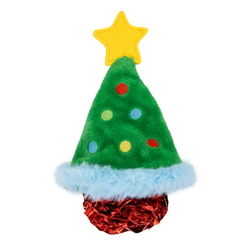 KONG Holiday Crackles Christmas Tree Cat Toy