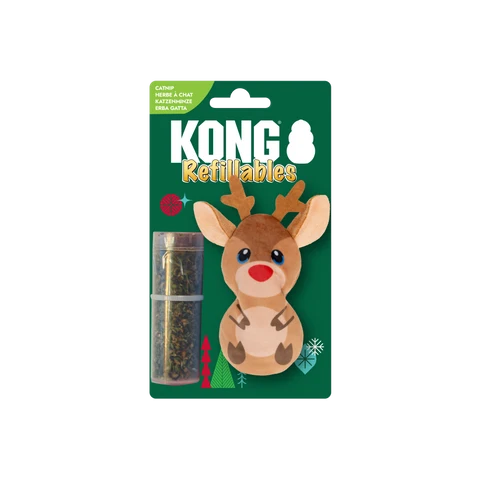 KONG Holiday Refillables Reindeer Cat Toy
