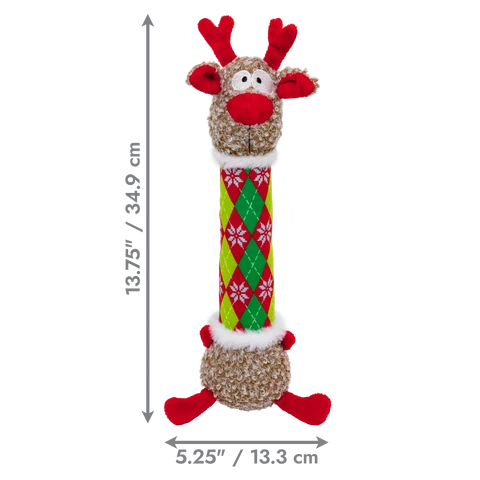 KONG Holiday Shakers Luvs Reindeer - Medium Dog Toy