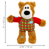KONG Holiday Wild Knots Sweater Bear Red - Small/Medium Dog Toy