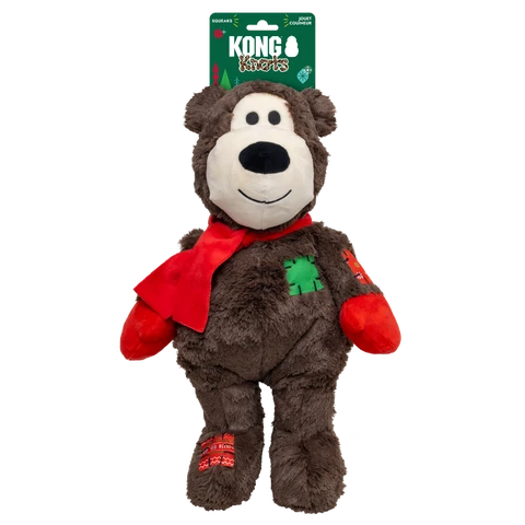 KONG Holiday Wild Knots Jumbo Bear - XL Dog Toy