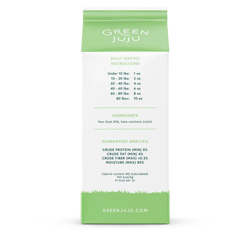Green Juju Raw Goat's Milk Frozen Nutrient-Dense Topper - 64oz
