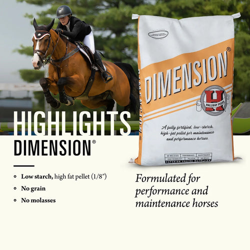 Hallway Feeds Dimension™ Low Starch Horse Feed - 44lb