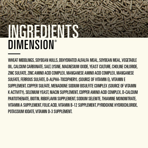 Hallway Feeds Dimension™ Low Starch Horse Feed - 44lb