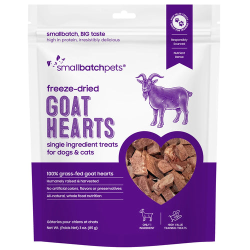 SmallBatch Pet Freeze-Dried Goat Heart Treats - 3oz