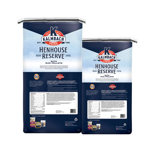 KALMBACH FEEDS HENHOUSE RESERVE® 18% LAYER FEED FOR CHICKENS AND POULTRY - 50LB