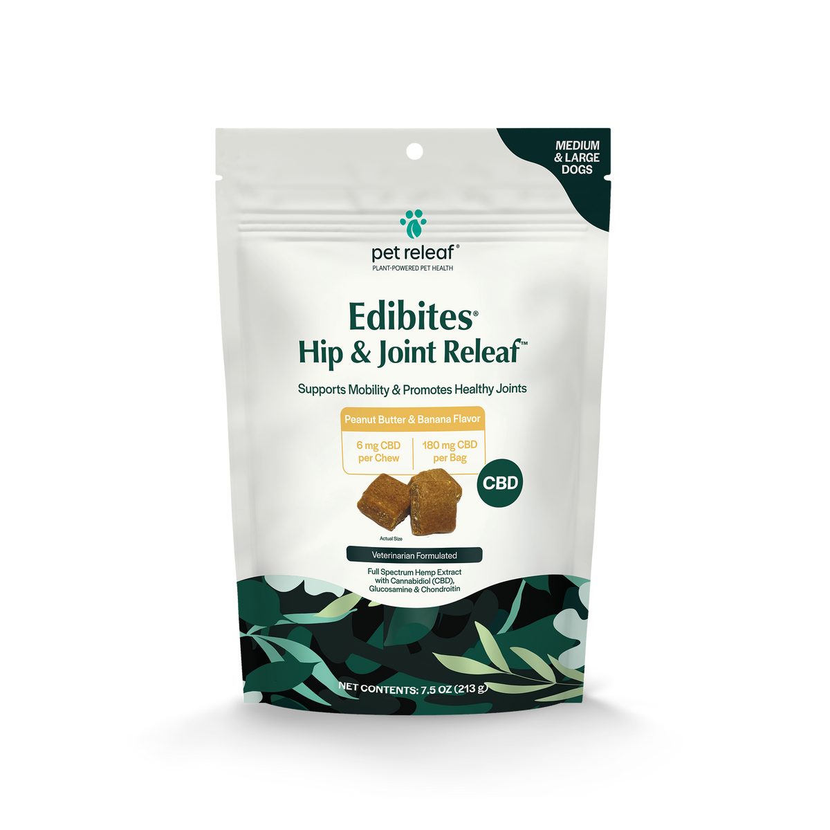 Hip & Joint Releaf CBD Edibites For M/L Dogs – Peanut Butter Banana ...