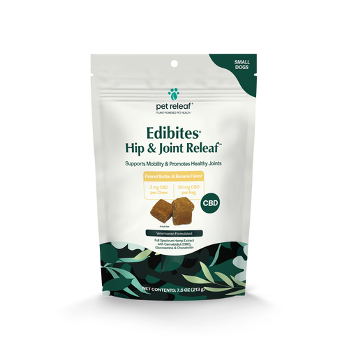 Hip & Joint Releaf CBD Edibites For Small Dogs – Peanut Butter Banana