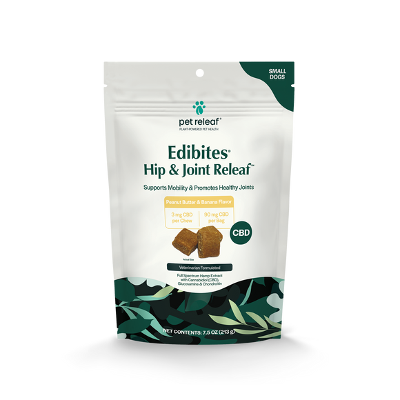 Hip & Joint Releaf CBD Edibites For Small Dogs – Peanut Butter Banana